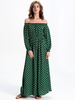 Women Sexy Off-shoulder Polka Dot Long Sleeve Maxi Dress