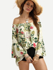 Women Sexy Off Shoulder Printed Ruffled Sleeve Blouses