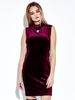 Women Sexy Pleuche Bandage Turtleneck Mini Dress
