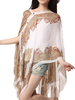 Women Sexy Printed Button Bikini Cover Up Loose Chiffon Cardigan Shawl Beachwear