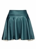 Women Sexy PU Leather Pleated Mini Skirt