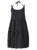 Women Sexy Ruffle Polka Dot Strap Backless Party Dress