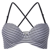 Women Sexy Seamless Cross Straps Bra Backless Massage Bead Bras