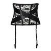 Women Sexy See Through Lace Corsets Floral Waist Shaper Cincher Garter Belts Bustier