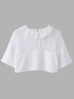 Women Sexy See-through Mesh O-neck Short Sleeve Top