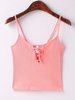 Women Sexy Spaghetti Strap Bandage Backless V Neck Tank Top