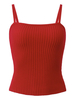 Women Sexy Spaghetti Strap knitting Solid Color Tank Top