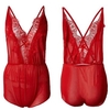 Women Sexy Transparent Cross Straps Teddies Deep V Backless Temptation Nightwear