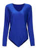Women Sexy V Neck Long Sleeve Solid Bodycon Jumpsuit
