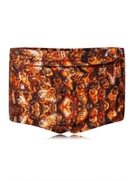 Women Sexy Vivid Bee Print Panties Gird Pattern High Waist Bikini Panties Underwear