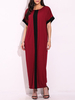Women Short Sleeve Patchwork Oversized Long Maxi Dresses