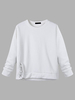 Women Side Split Fleece Long Sleeve Casual Sweatshirt