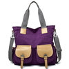 Women Simple Oxford Tote Bag Hitcolor Crossbody Bag Shoulder Bag