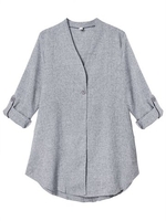 Women Single Breasted Long Sleeve Soild Blouse