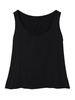 Women Sleeveless O Neck Back Hollow Pure Color Tank Tops