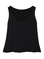 Women Sleeveless O Neck Back Hollow Pure Color Tank Tops