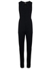Women Sleeveless O Neck Hollow Out Backless Jumpsuit