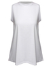 Women Sleeveless Pure Color Back Split Cotton Tank Tops