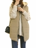 Women Sleeveless Zipper Hooded Thicken Winter Down Coat