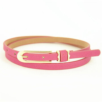 Women Small Faux Leather Waist Belt Thin Narrow Waistband Strap