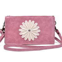Women Small Flower Casual Crossbody Bag Vintage Sweet Shoulder Bag
