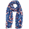 Women Snow Christmas Crutches Voile Scarf Long Shawl Scarf