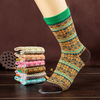 Women Snowflake Design Multicolor Cotton Socks Harajuku Hosiery Style Elastic Stockings