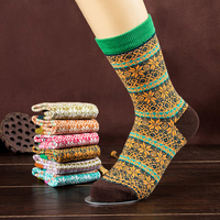 Women Snowflake Design Multicolor Cotton Socks Harajuku Hosiery Style Elastic Stockings