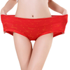 Women Soft Milk Fiber Elastic Panties Printing Mid Waist Underwear