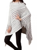 Women Solid Color Hollow Out Tassel Poncho Cloak Sweater