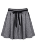 Women Solid Elastic Waist Pleated Short Culotte