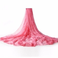 Women Solid Soft Chiffon Voila Sunscreen Scarves Stole Beach Long Shawl Wrap