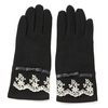 Women Spandex Velvet Screen Touch Soft Gloves Lace Flower Dirving Riding Gloves