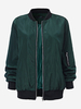 Women Stand Collar Zipper Pocket Long Sleeve Sport Jacket