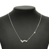 Women Sterling Silver Little Stars Diamond Statement Necklace
