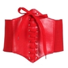 Women Stretch Leather Wide Leather Waist Belt Slim Fit Corset Cinch Waistband