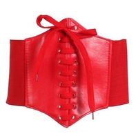 Women Stretch Leather Wide Leather Waist Belt Slim Fit Corset Cinch Waistband