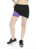 Women Stretched Pretend Two Pieces Sports Shorts Elastic Soft Running Shorts