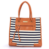 Women Stripe Smiling Bohemia Tote Handbag
