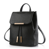 Women Students School Bags Draw String PU Leather Printing Satchel Shoulder Bags Backpack