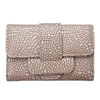 Women Stylish Crocodile Folding Short Wallet Clutch Handbag