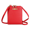 Women Stylish Elegant Microfiber Leather Zipper Wallet Crossbody Bag