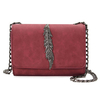 Women Stylish Feather Decoration Chain Messenger Shoulder Bag Crossbody Bag