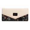 Women Stylish Floral PU Leather Envelope Button Long Wallet