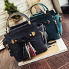 Women Stylish Handbag Tassel PU Leather Tote Shoulder Bags Crossbody Bags