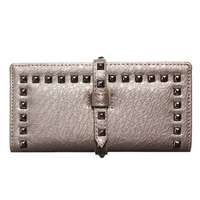 Women Stylish Long Wallet Rivet Folding Retro Bag Card Holders Purses