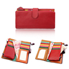Women Stylish Multi-slots Cowhide Leather Card Holder Purse Wallet