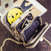 Women Stylish Weave Three Layers PU Leather Chain 6inch Phone Bag Shoulder Bags Crossbody Bags