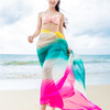 Women Summer Beach Towel Oversized Printing Sunscreen Chiffon Scarves Shawls