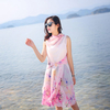 Women Summer Flower Printing Beach Towel Sunscreen Chiffon Creative Scarves Shawls